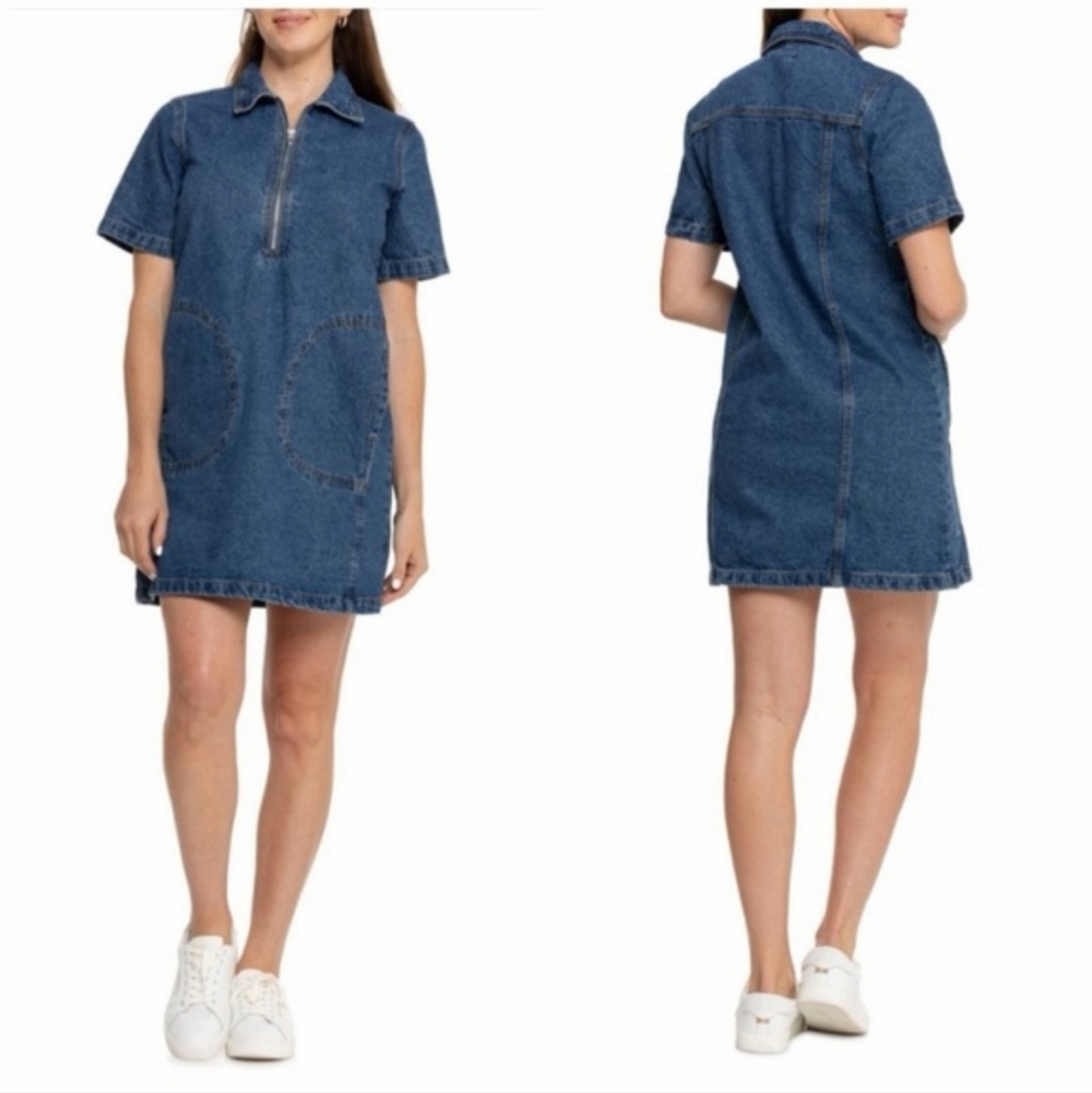 NWT Blank NYC Denim A-Line Mini-Dress ■ Size S